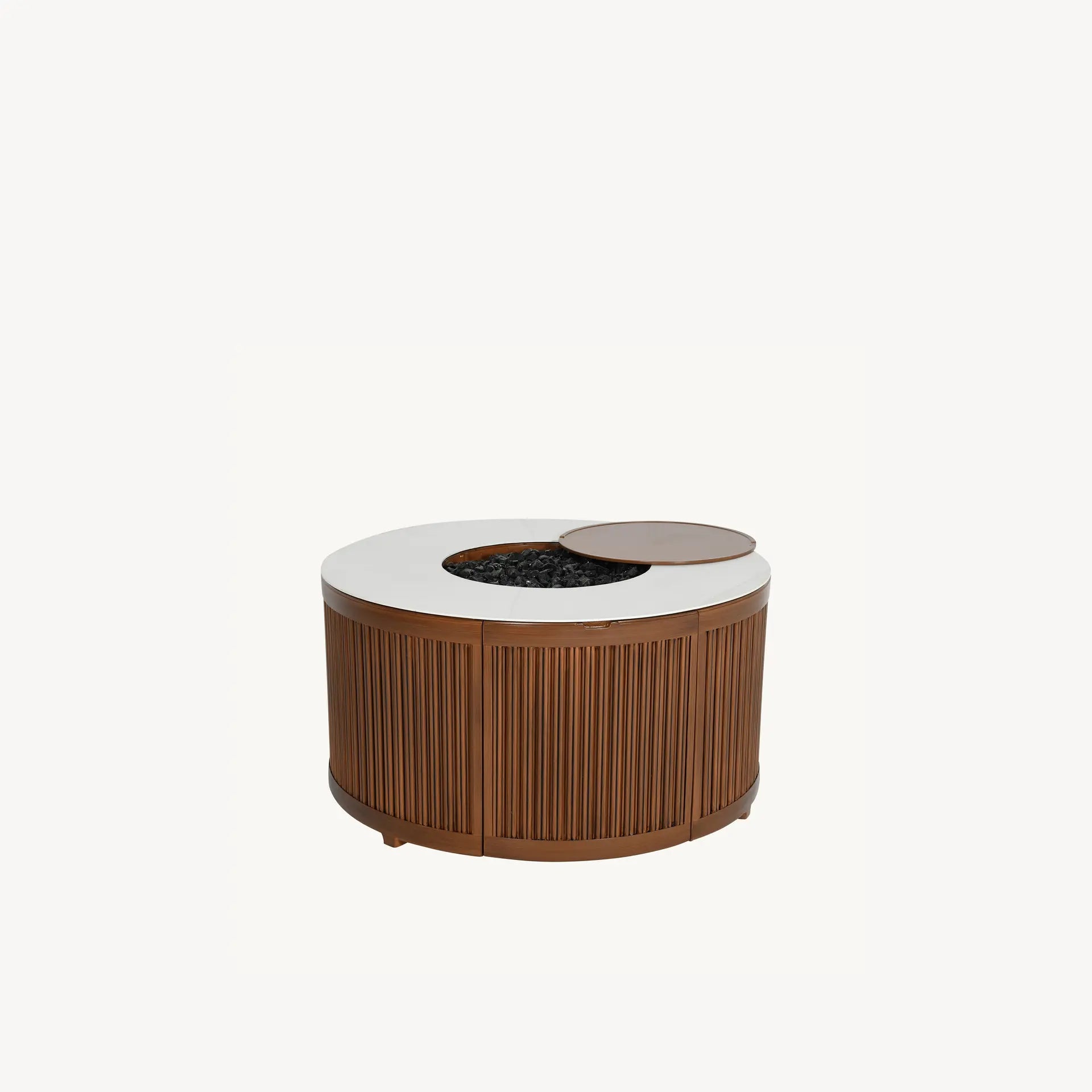 Samara 42" Round Coffee Table with Firepit By Castelle