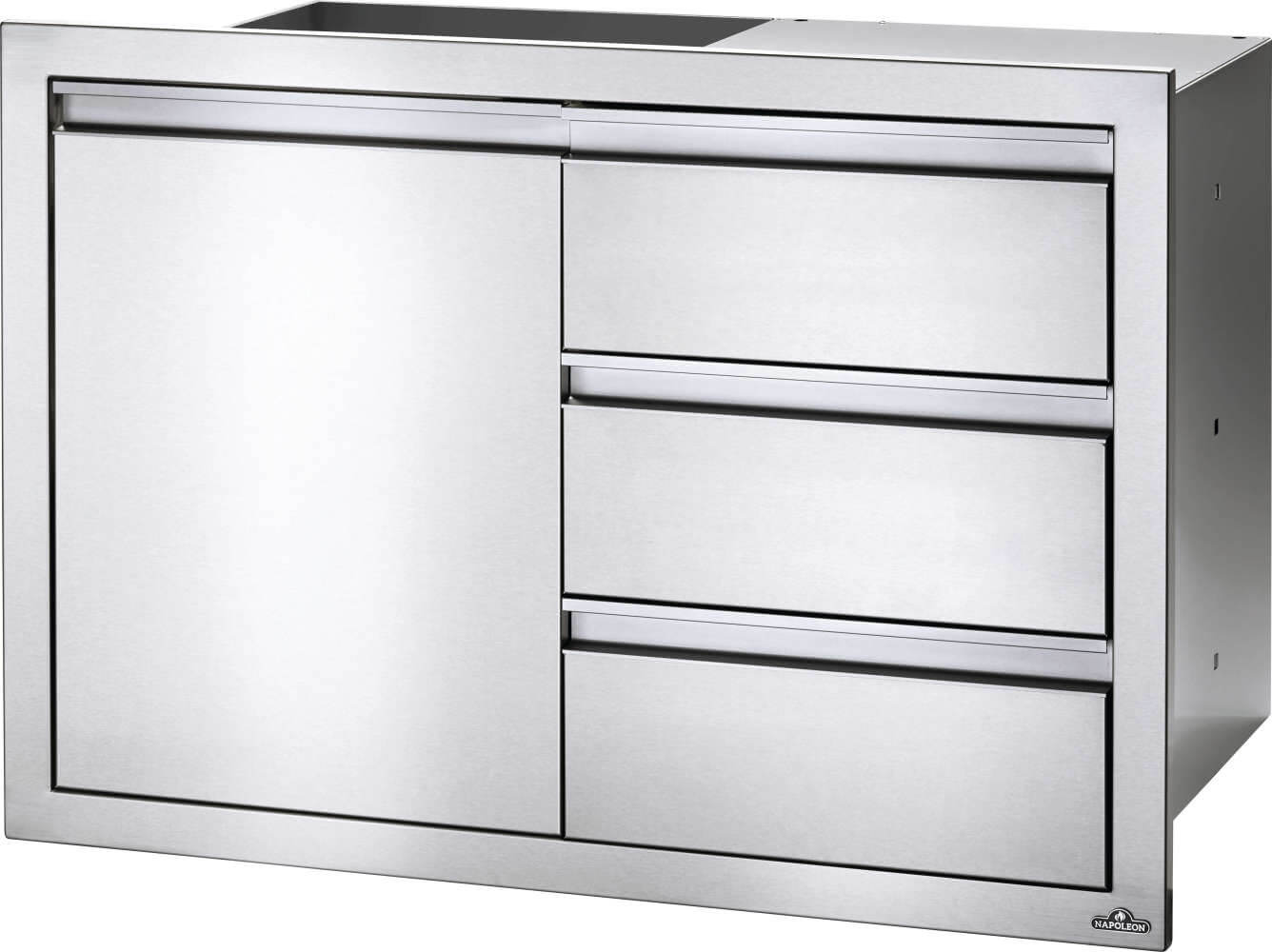 36 x 24 inch Single Door & Triple Drawer Combo