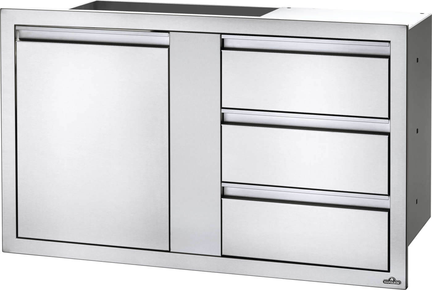42 x 24 inch Large Single Door & Triple Drawer
