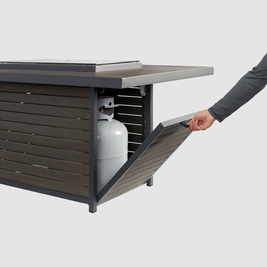 Brooks Rectangular Gas Fire Pit Table - Thumbnail 3