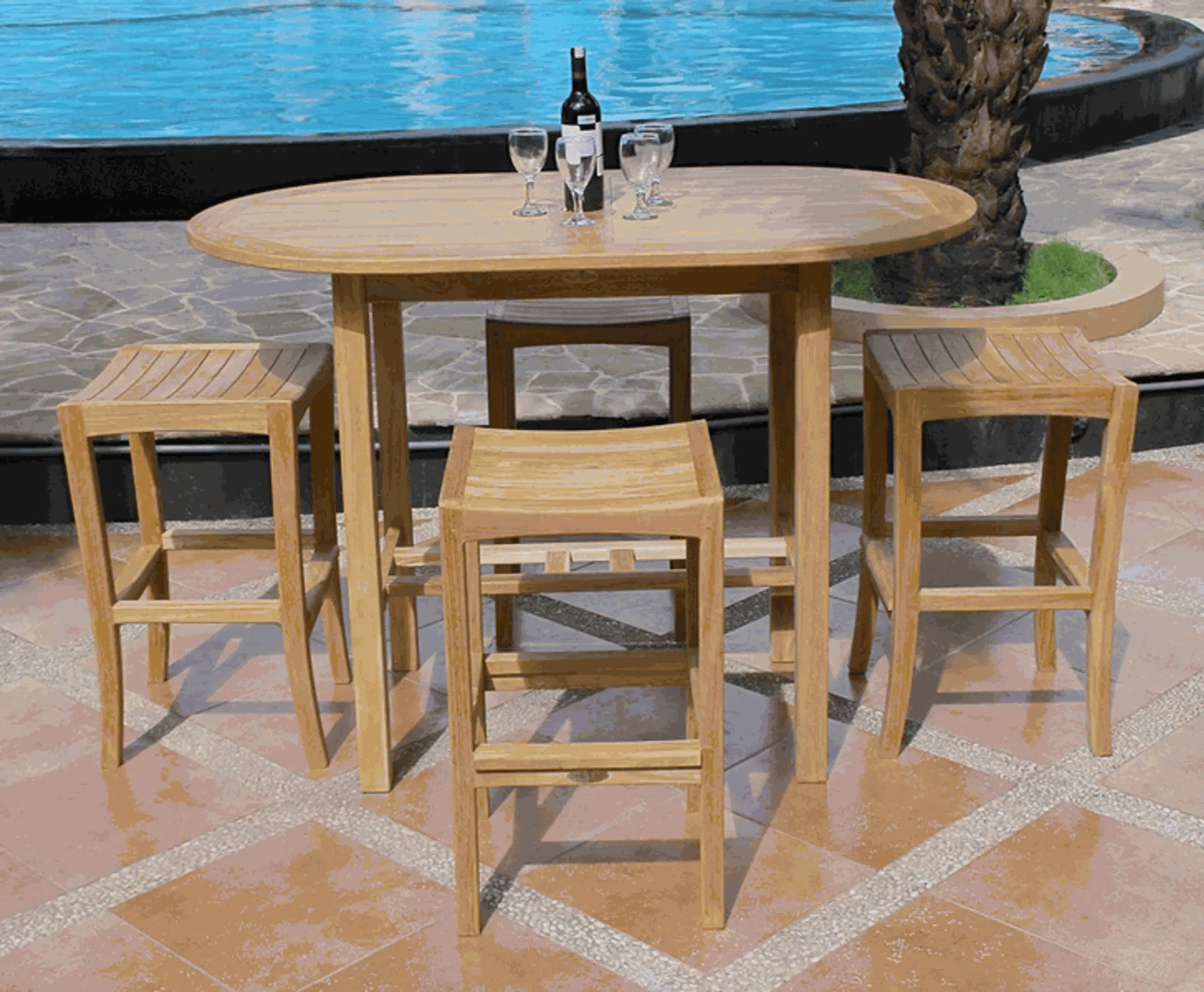 Teak Bar Stool By Classic Teak