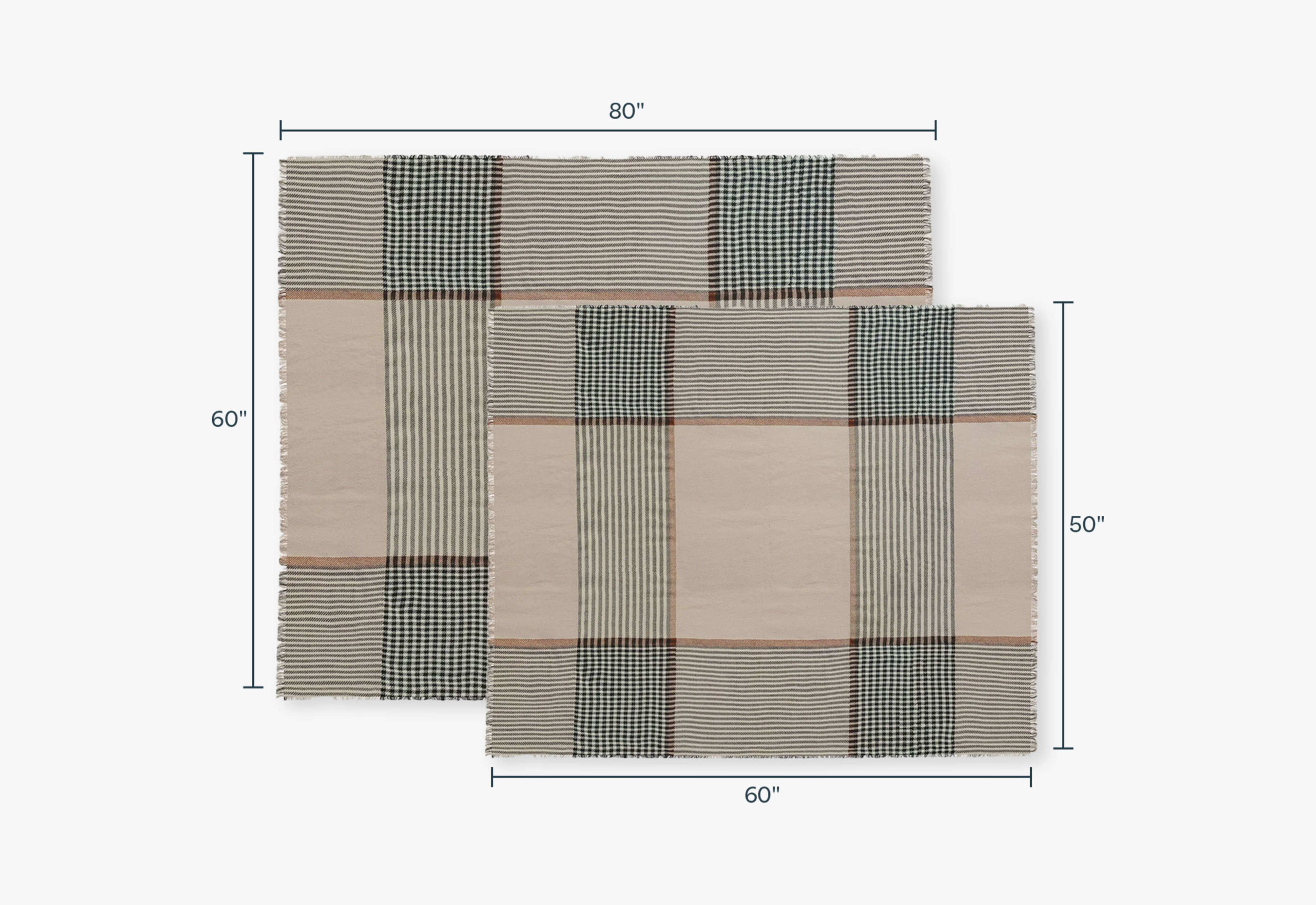 Bug Shield Outdoor Throw Blanket (Striped Plaid) By Outer