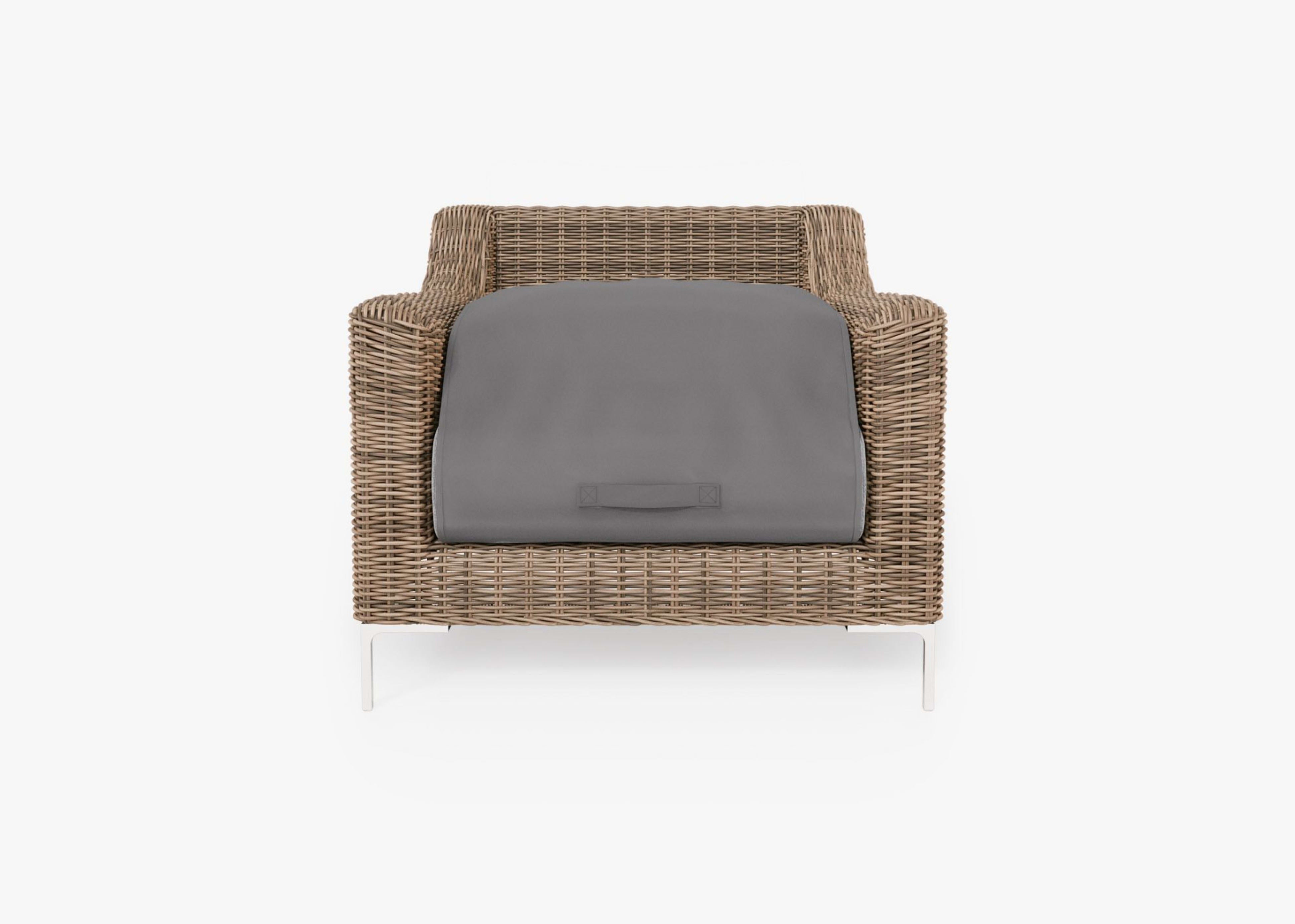 Wicker Outdoor Armchair with outershell