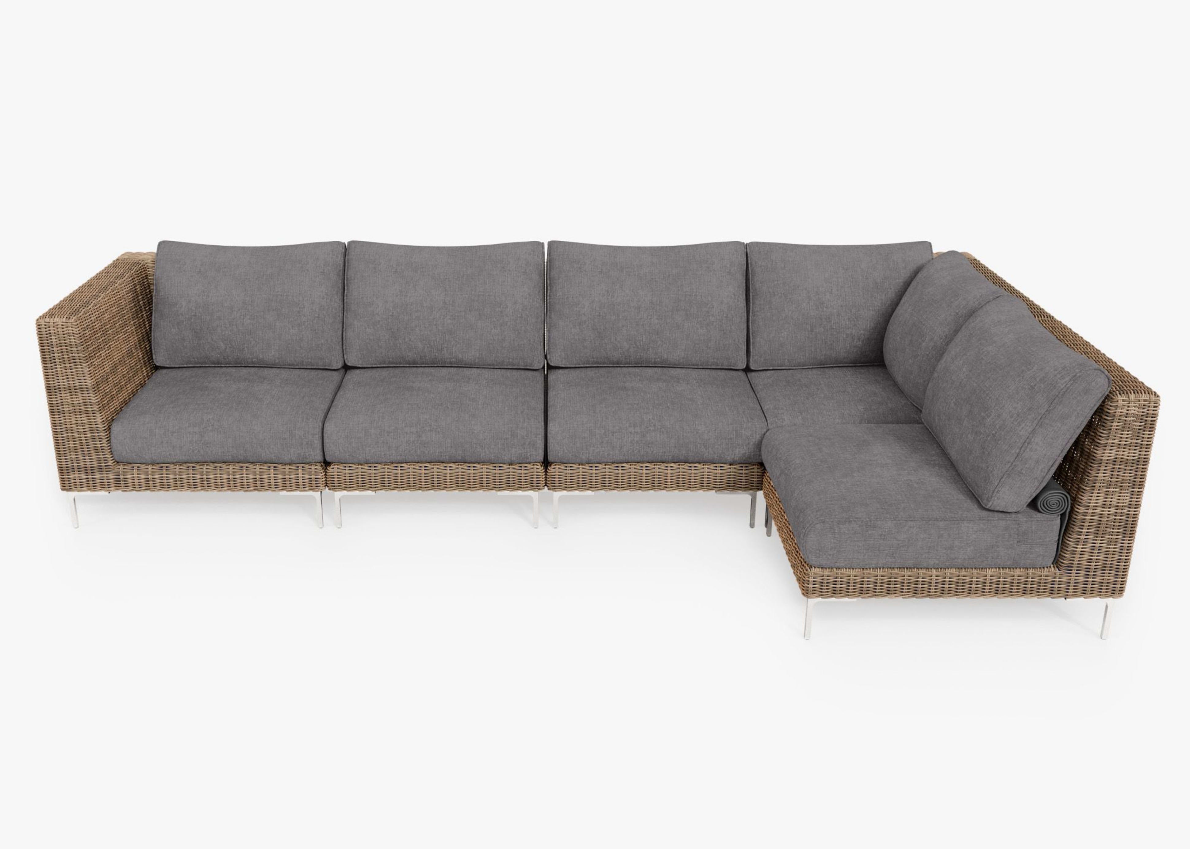 Wicker Outdoor L Sectional - 4 Seat