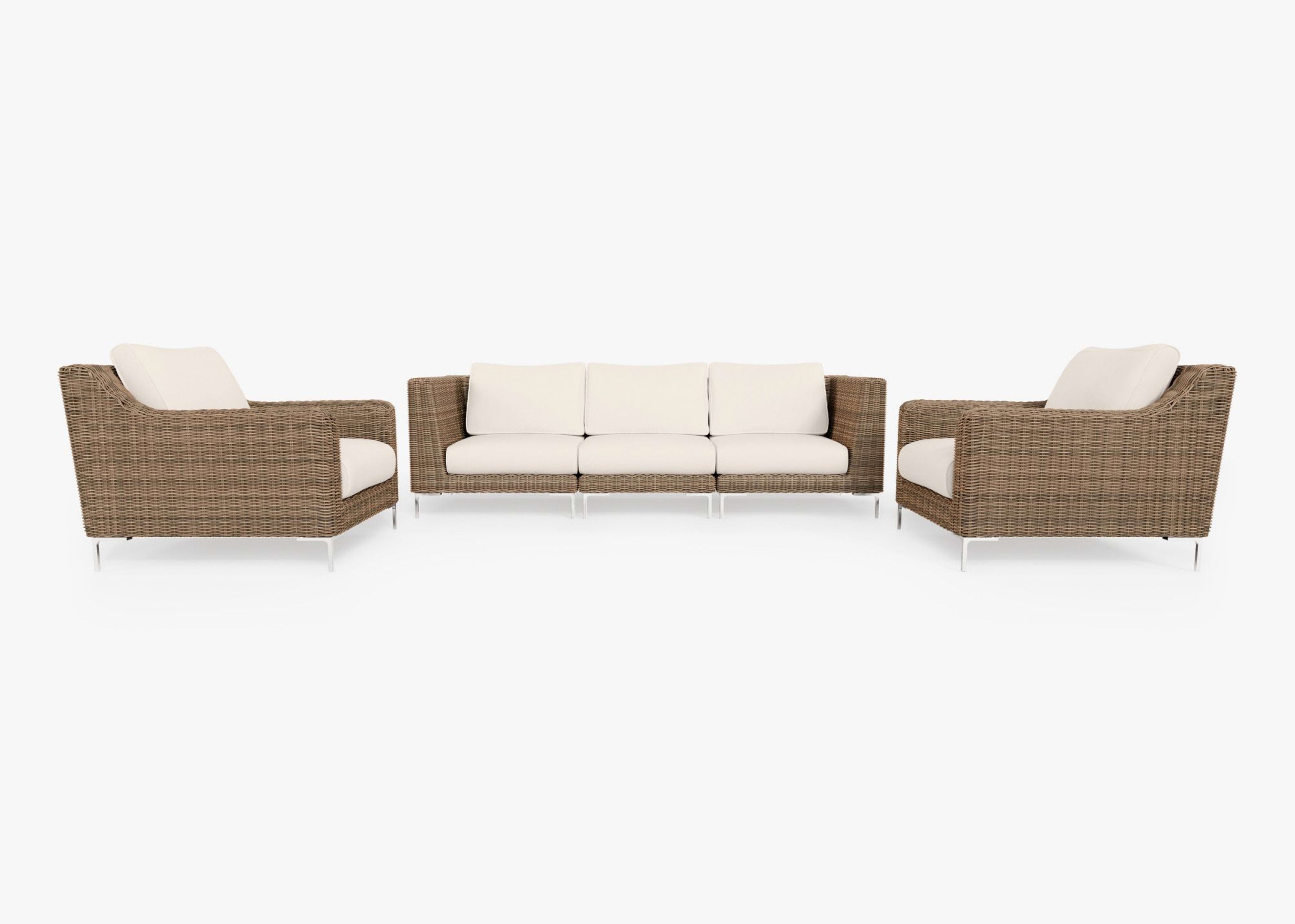 Augusta all weather wicker cushioned modular sectional deals