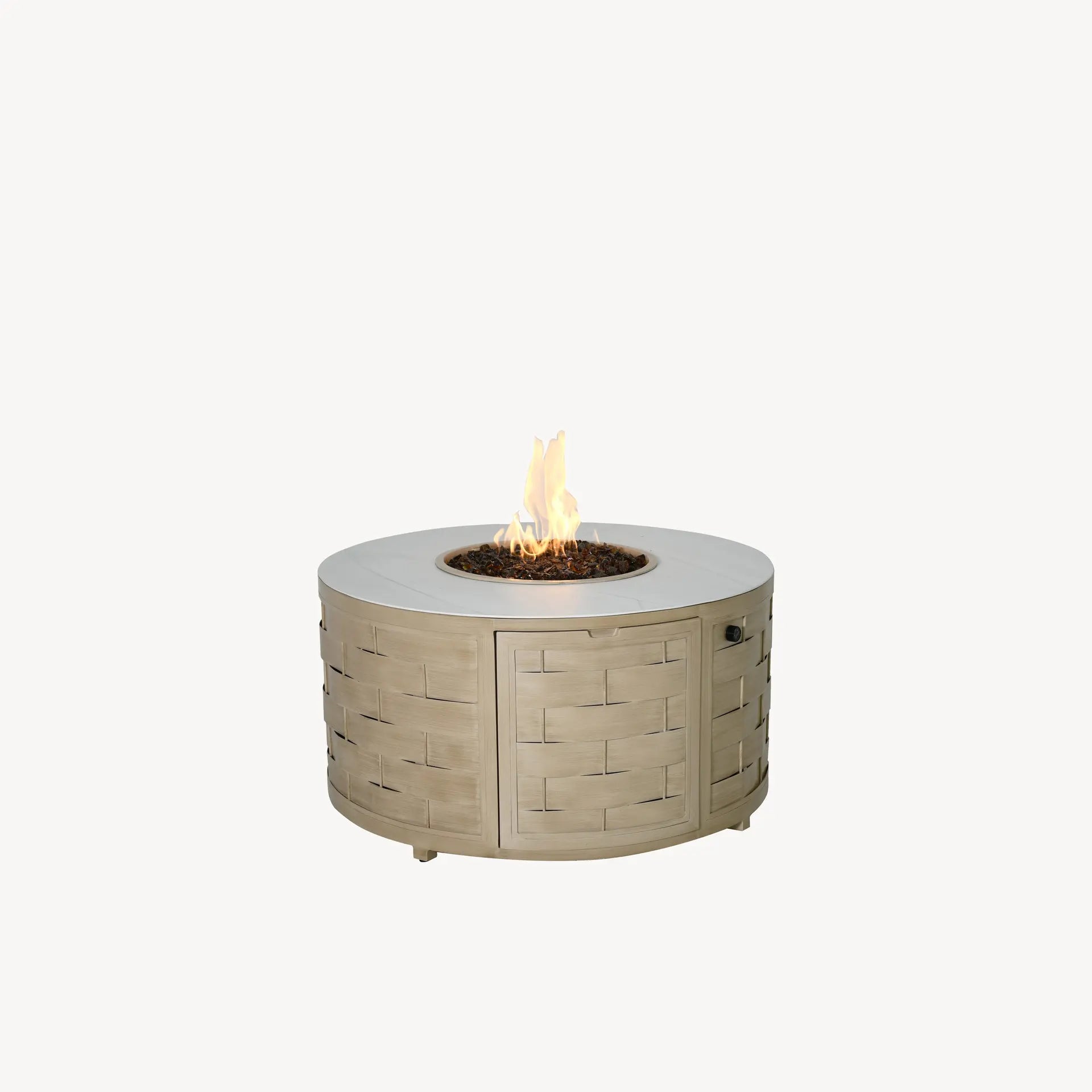 Biscayne 42" Round Coffee Table with Firepit by Castelle