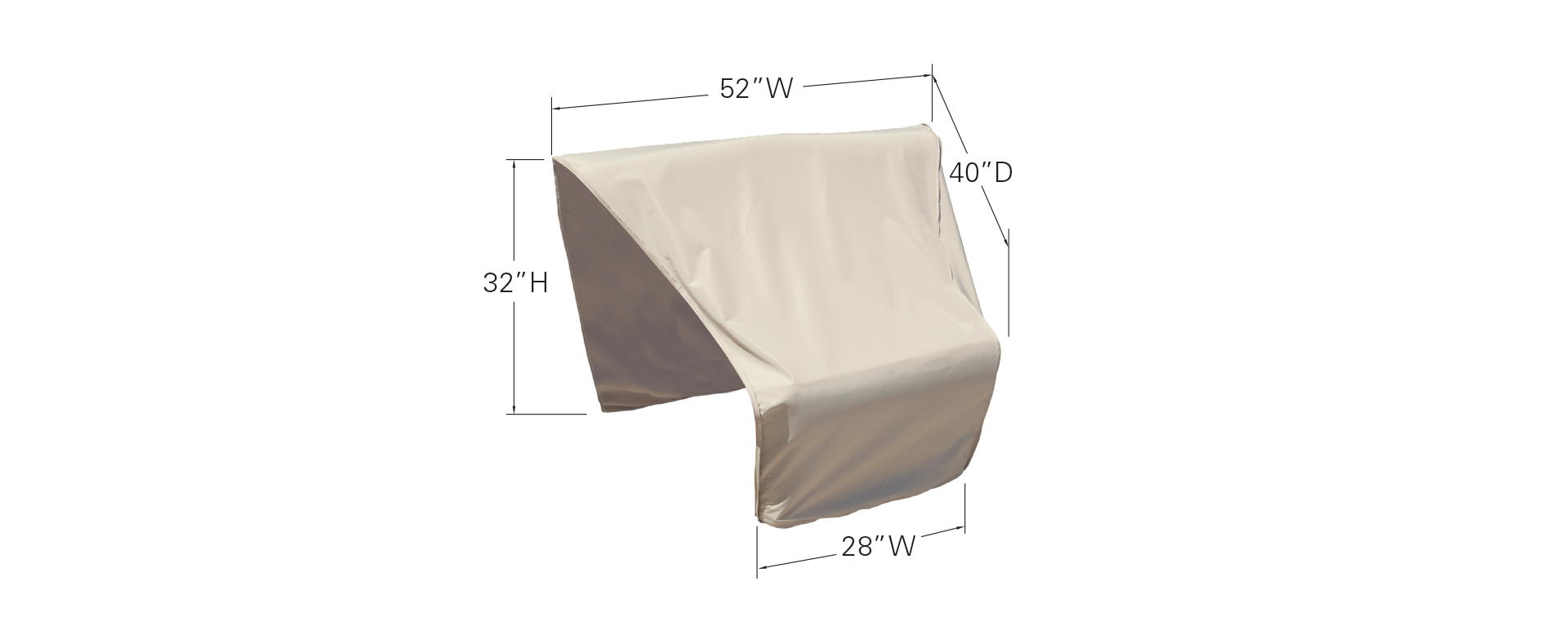 Modular Corner Wedge Left End (Right Facing) Protective Cover