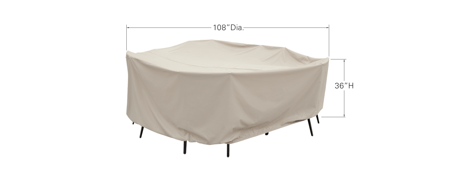 60" Round/Square Table & Chairs Protective Cover