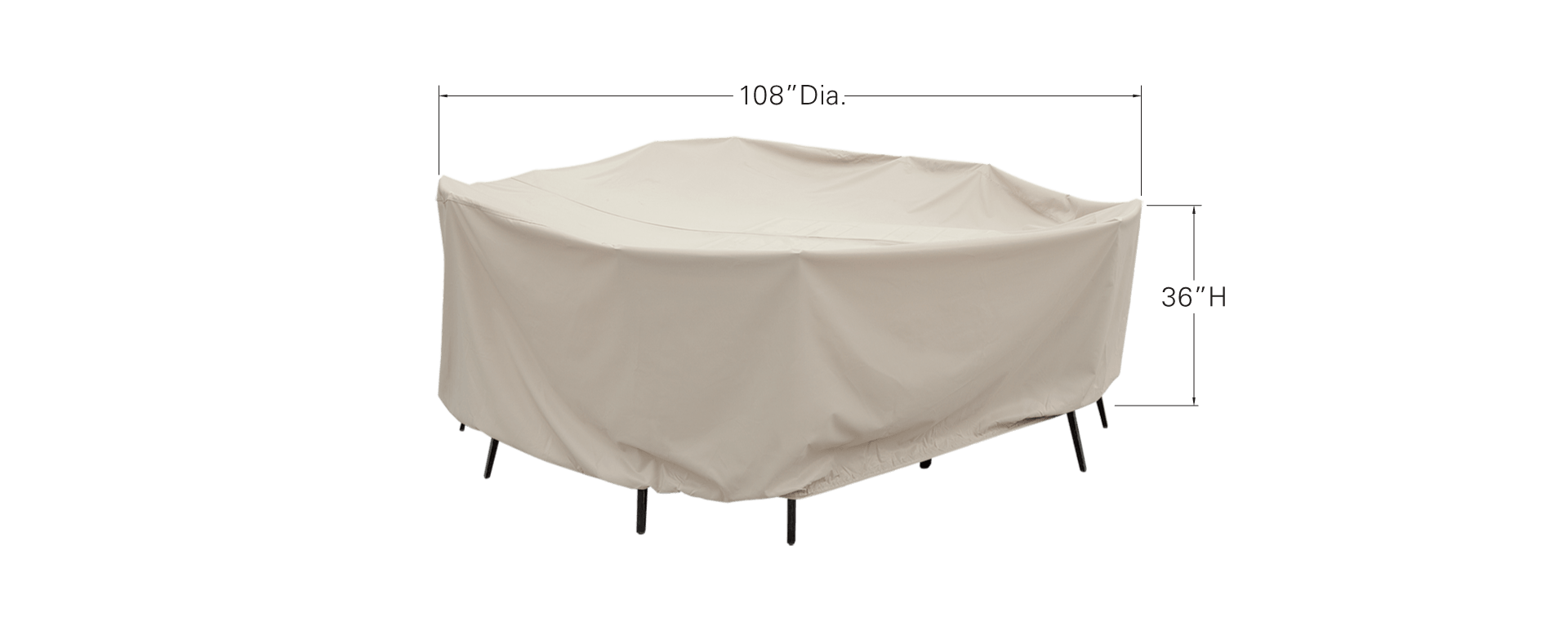 60" Round/Square Table & Chairs Protective Cover By Treasure Garden