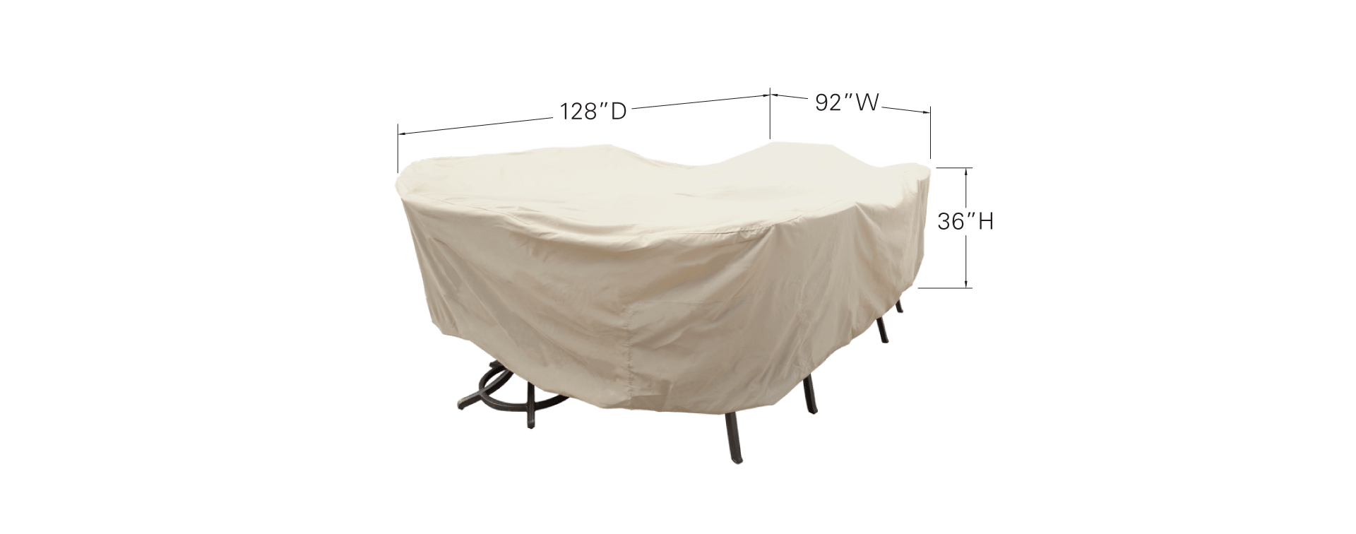 Large Oval/Rectangle Table & Chairs Protective Cover