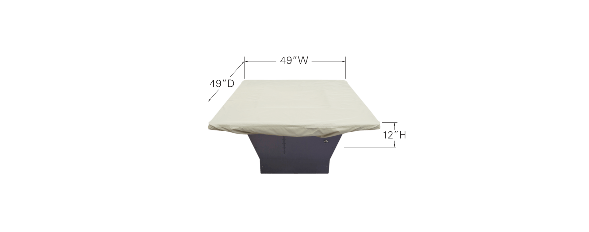 Fits 42" to 48" Square Fire Pit/Table/Ottoman Protective Cover