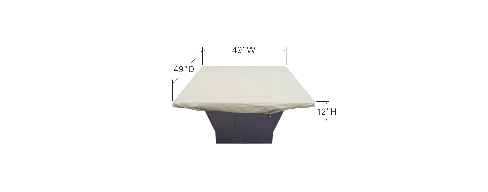 Round Fire Pit/Table/Ottoman Protective Cover