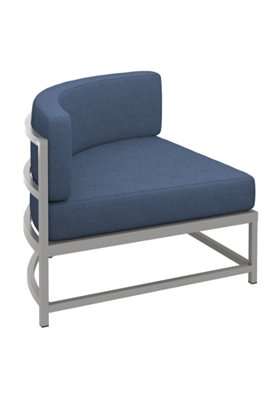 Cabana Club Cushion Curved Corner Module (17" Seat Height) by Tropitone