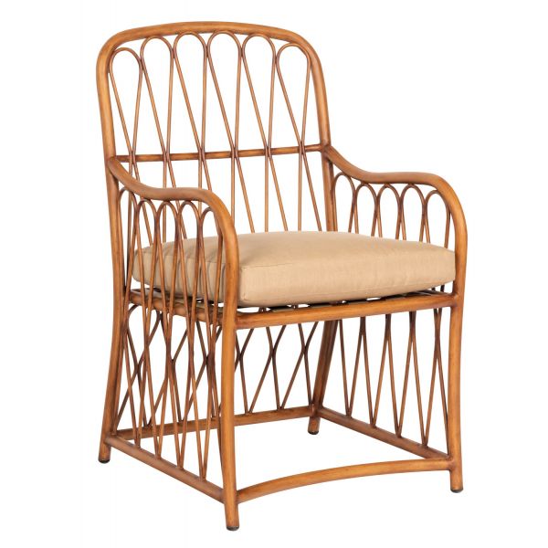 Cane Dining Armchair By Woodard