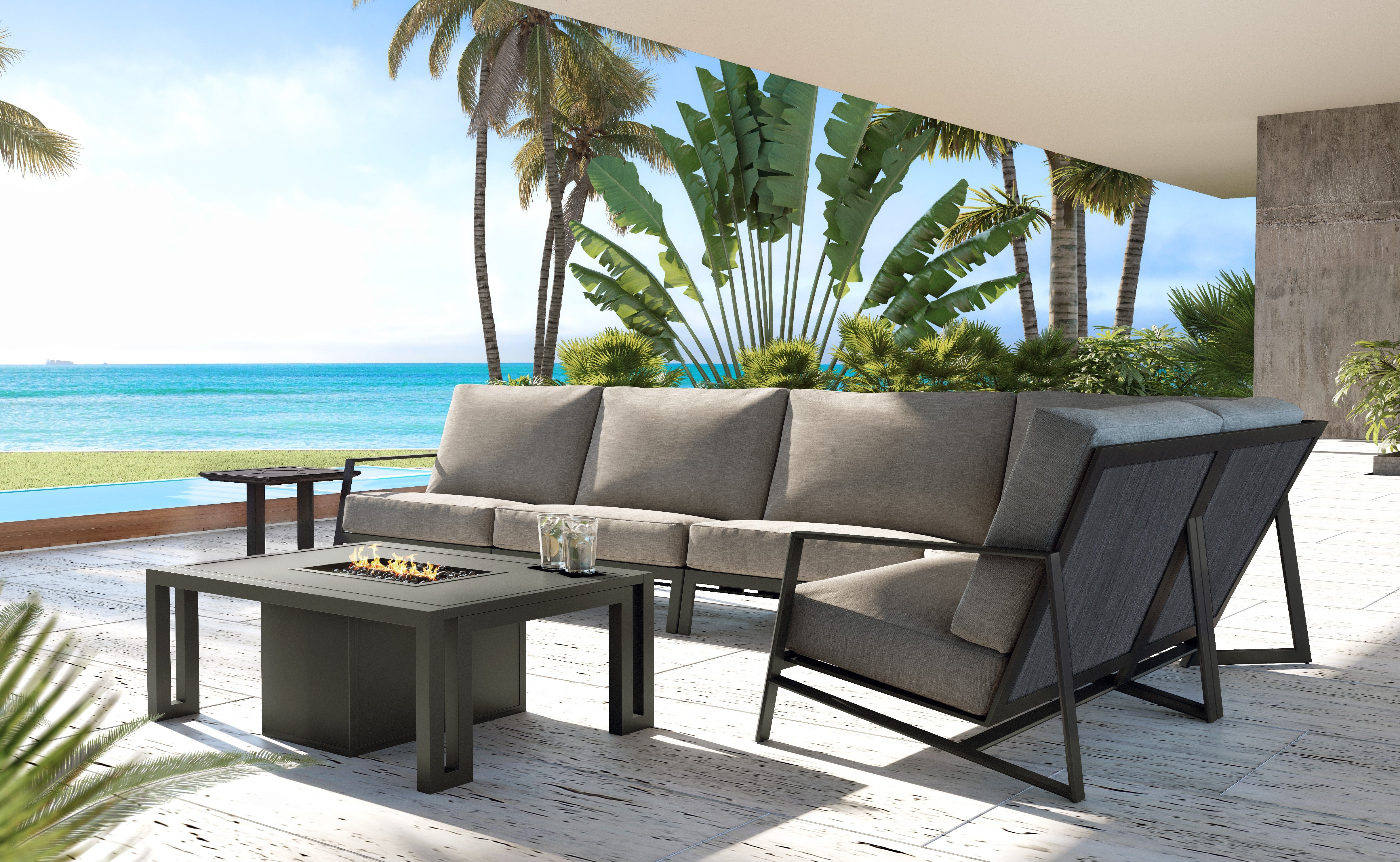 Prism Deep Seating Sectional Set By Castelle