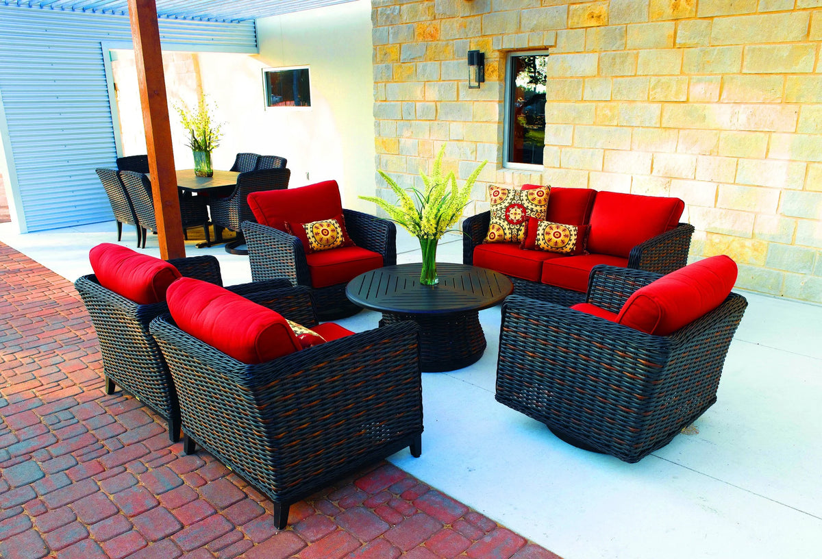 Catalina Round Woven Coffee Table by Patio Renaissance
