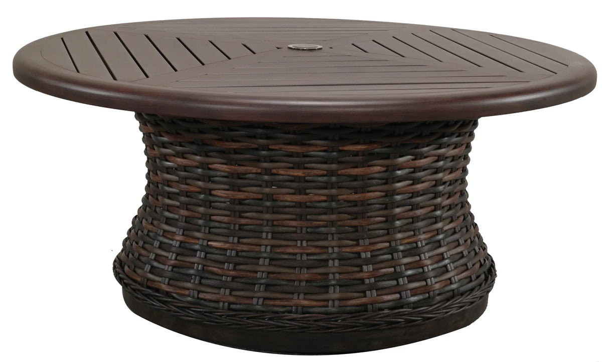 Catalina Round Woven Coffee Table by Patio Renaissance