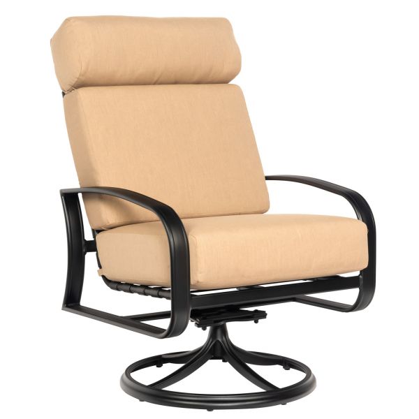 Cayman Isle Cushion Swivel Rocking Lounge Chair By Woodard