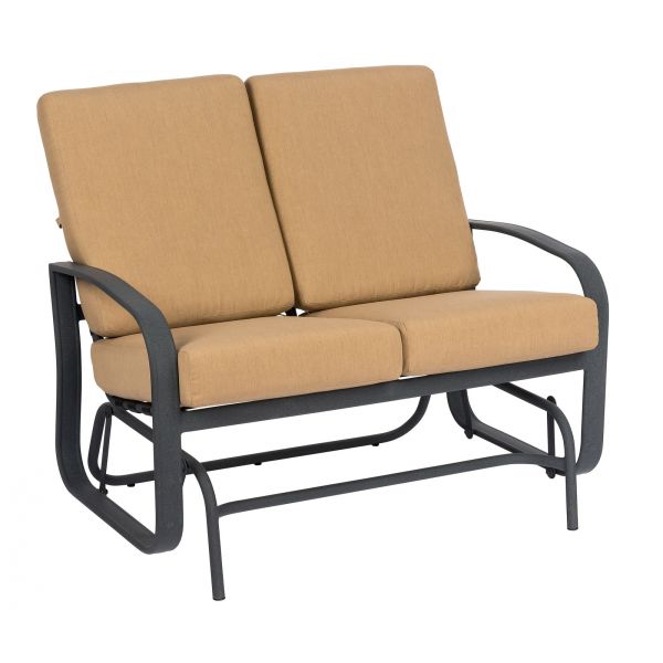 Cayman Isle Cushion Love Seat Glider By Woodard