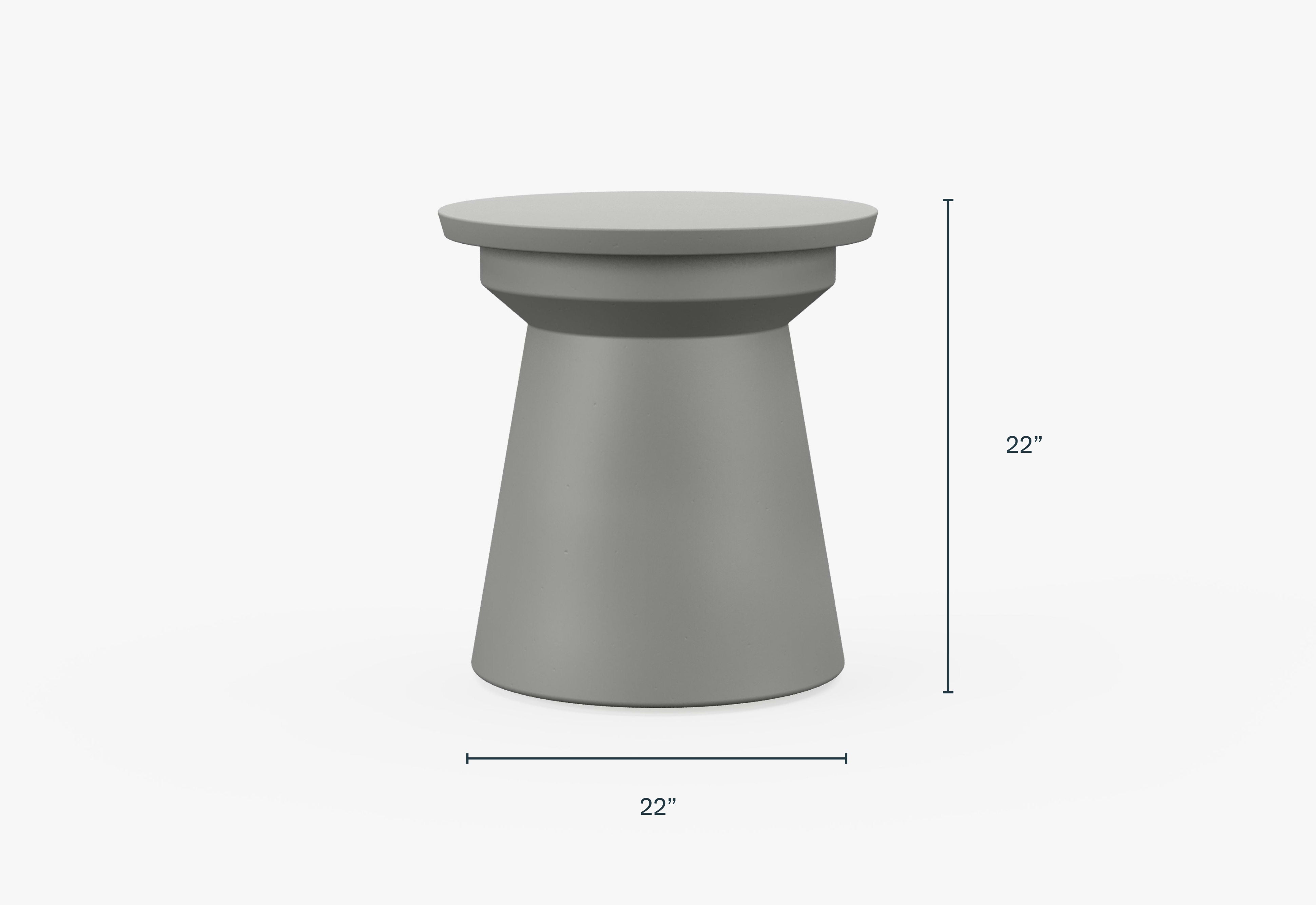 Classic Concrete Outdoor Side Table By Outer
