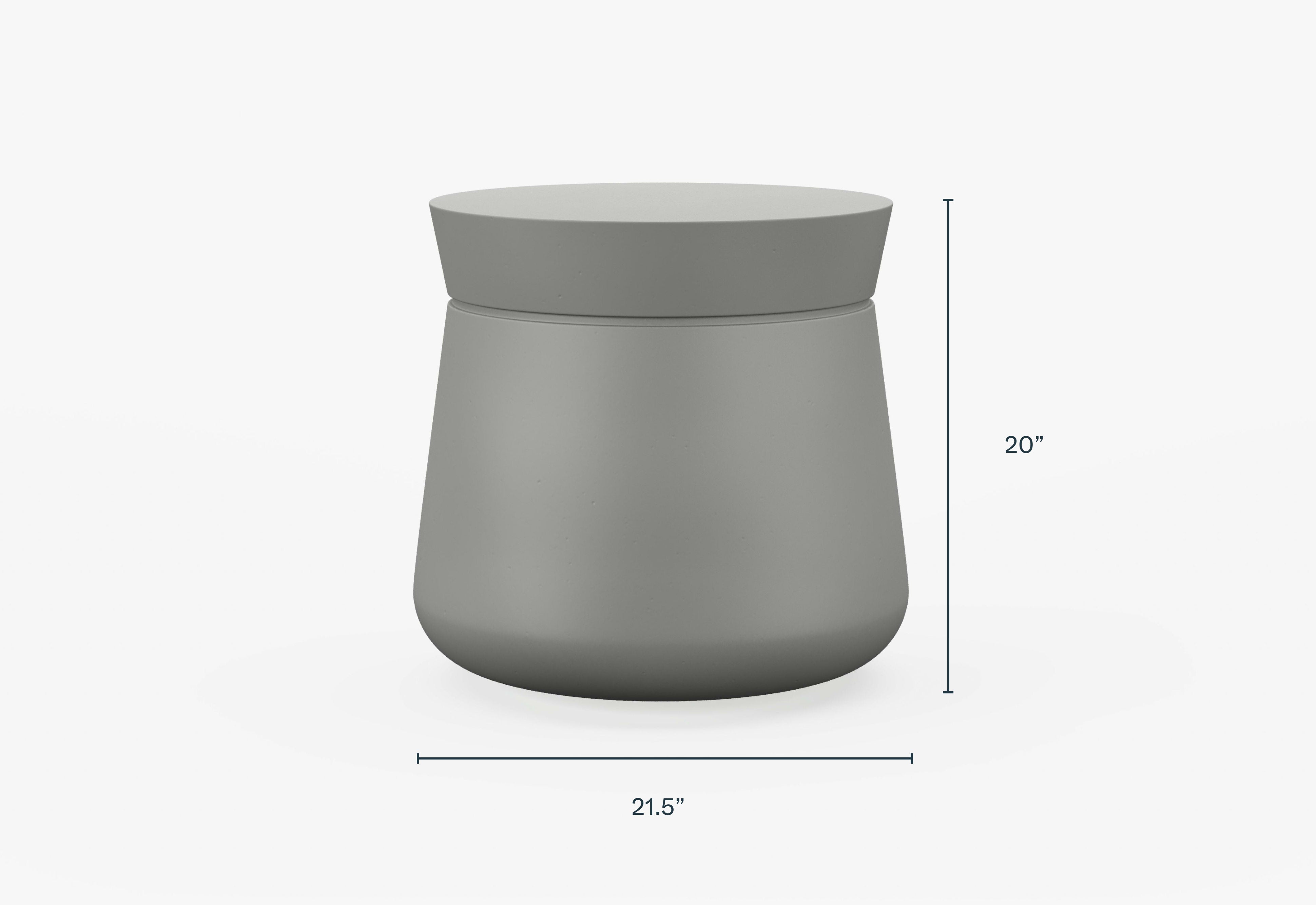 Round Concrete Outdoor Side Table By Outer