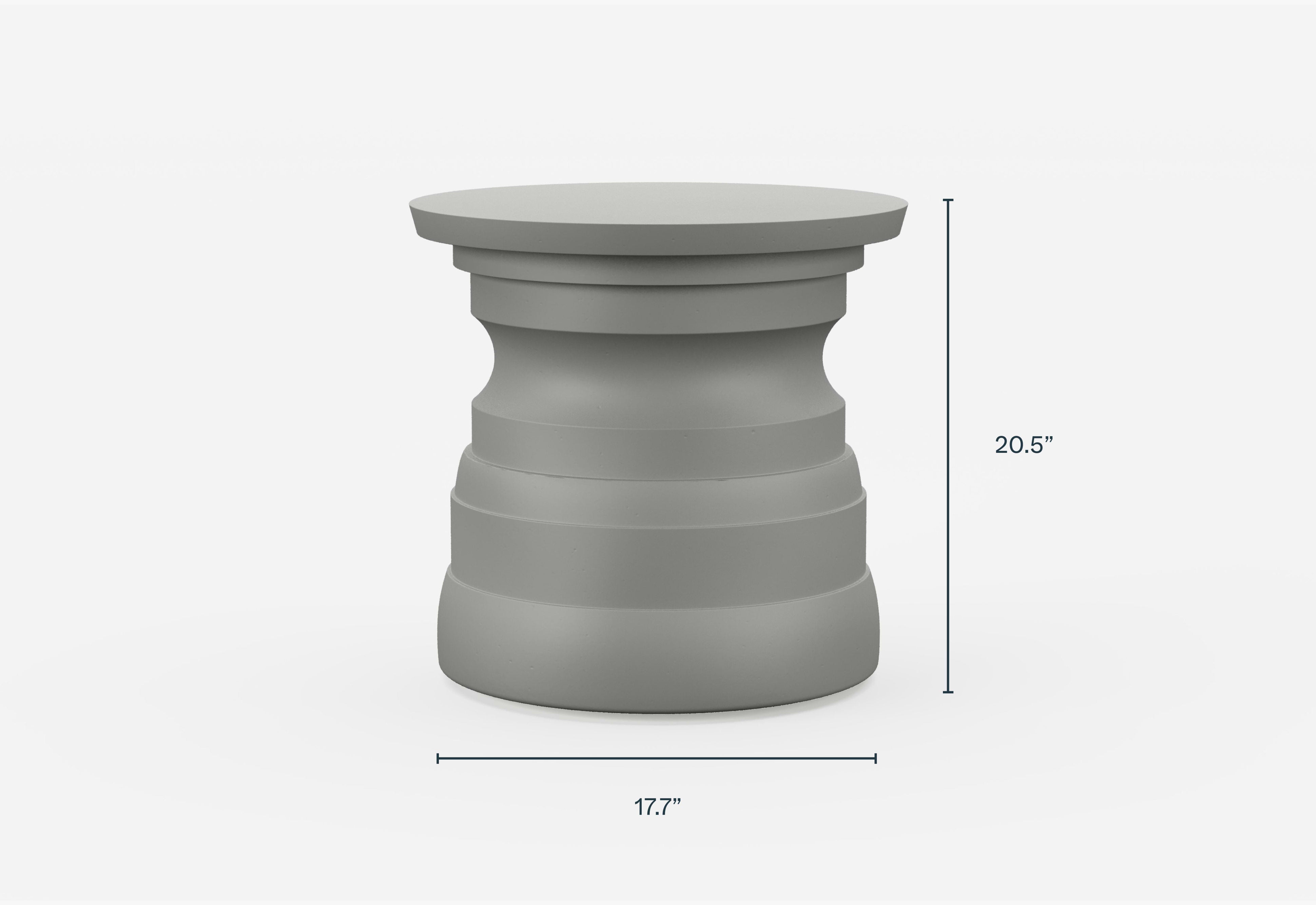 Tiered Concrete Outdoor Side Table By Outer