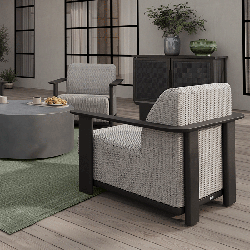 Corte Padded Club Chair by Ebel