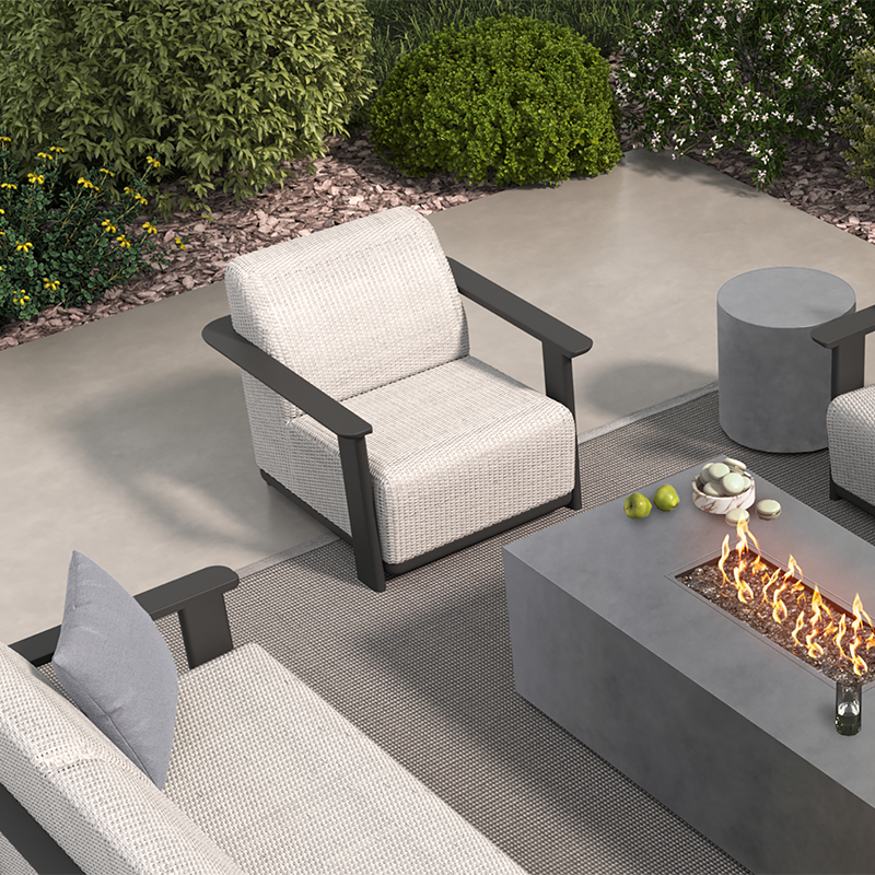 Corte Padded Club Chair by Ebel