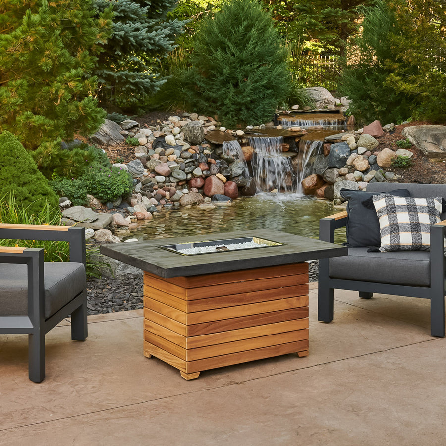 Darien Rectangular Gas Fire Pit Table 42"