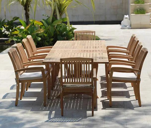 Daytona Teak Dining Table Set 11Pc