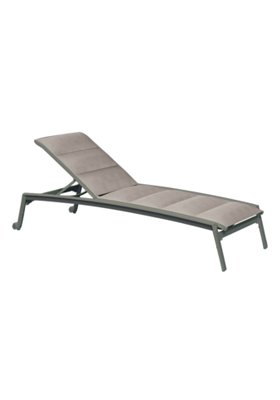 Elance Padded Sling Chaise Lounge with Wheels by Tropitone