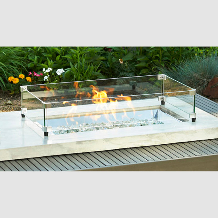 Rectangular Glass Wind Guard (12" x 24") - Thumbnail 2