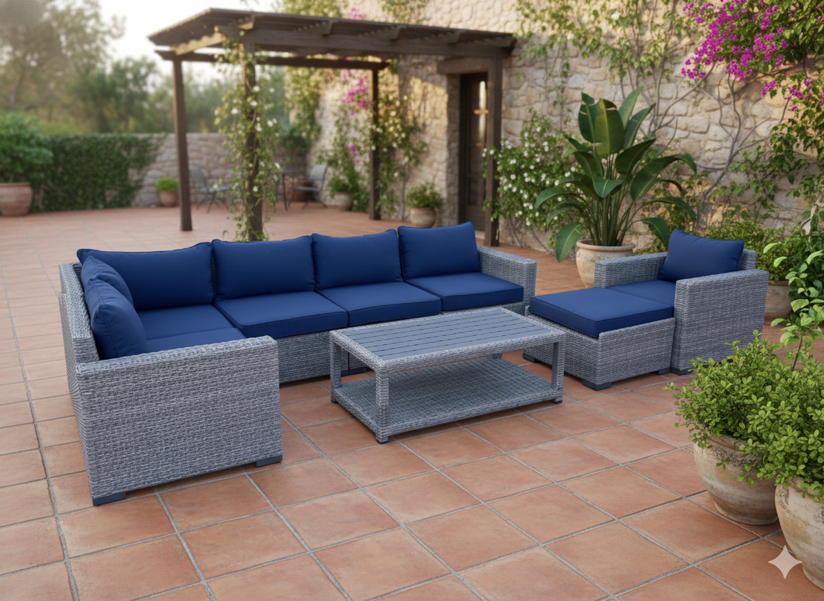 Sectional Wicker Club Set 8PC By CPPlus
