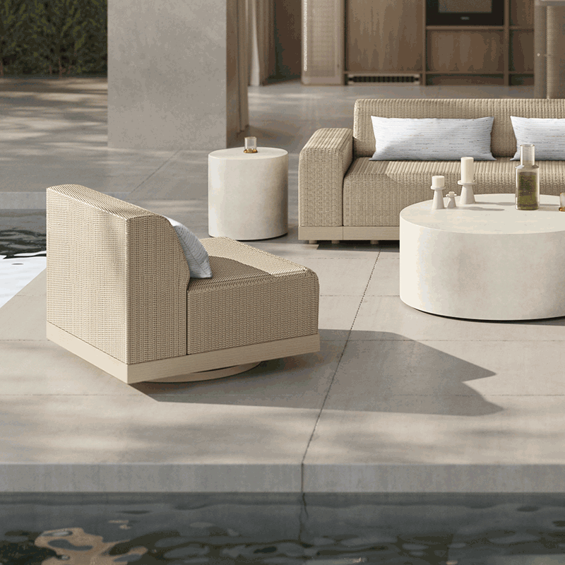 Grande Padded Armless Swivel Chair by Ebel