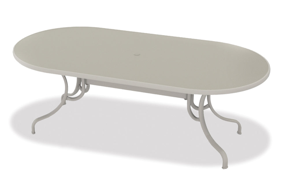 42" x 84" Oval Dining Table w/hole Value Hammered MGP Tables