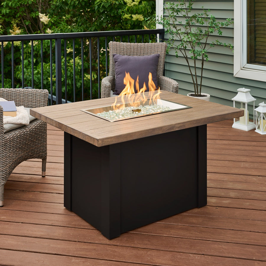 Havenwood Rectangular Gas Fire Pit 44" Table By The Outdoor Great Room