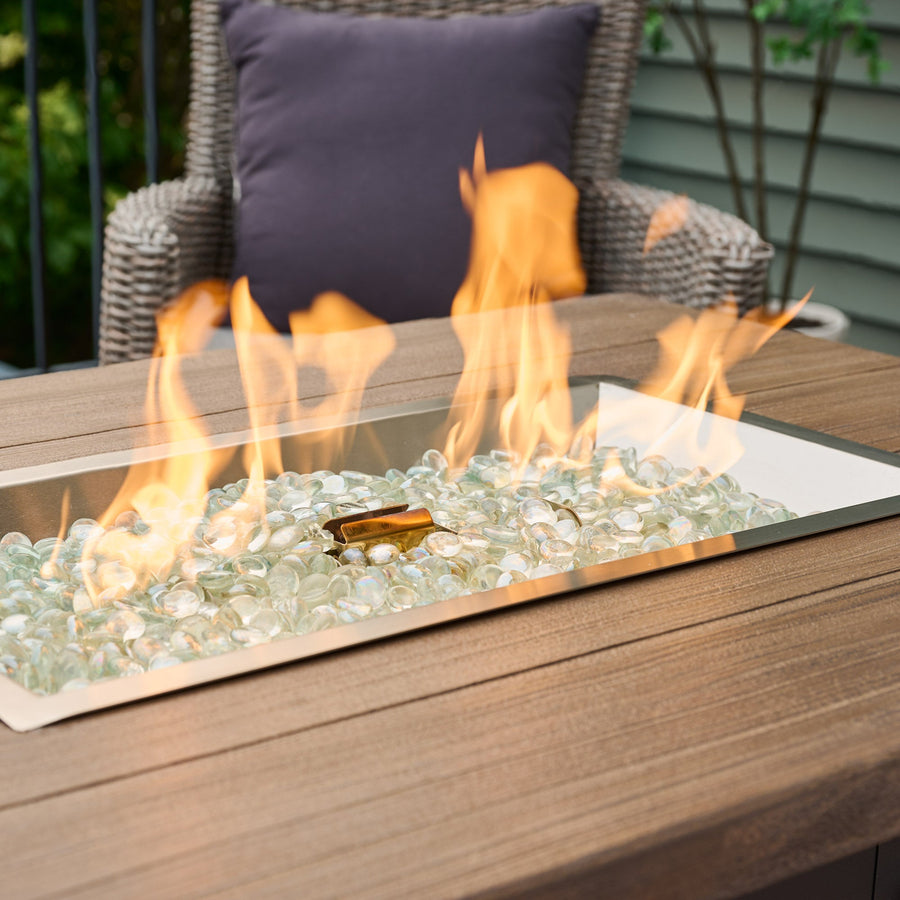 Havenwood Rectangular Gas Fire Pit Table 44" closeup