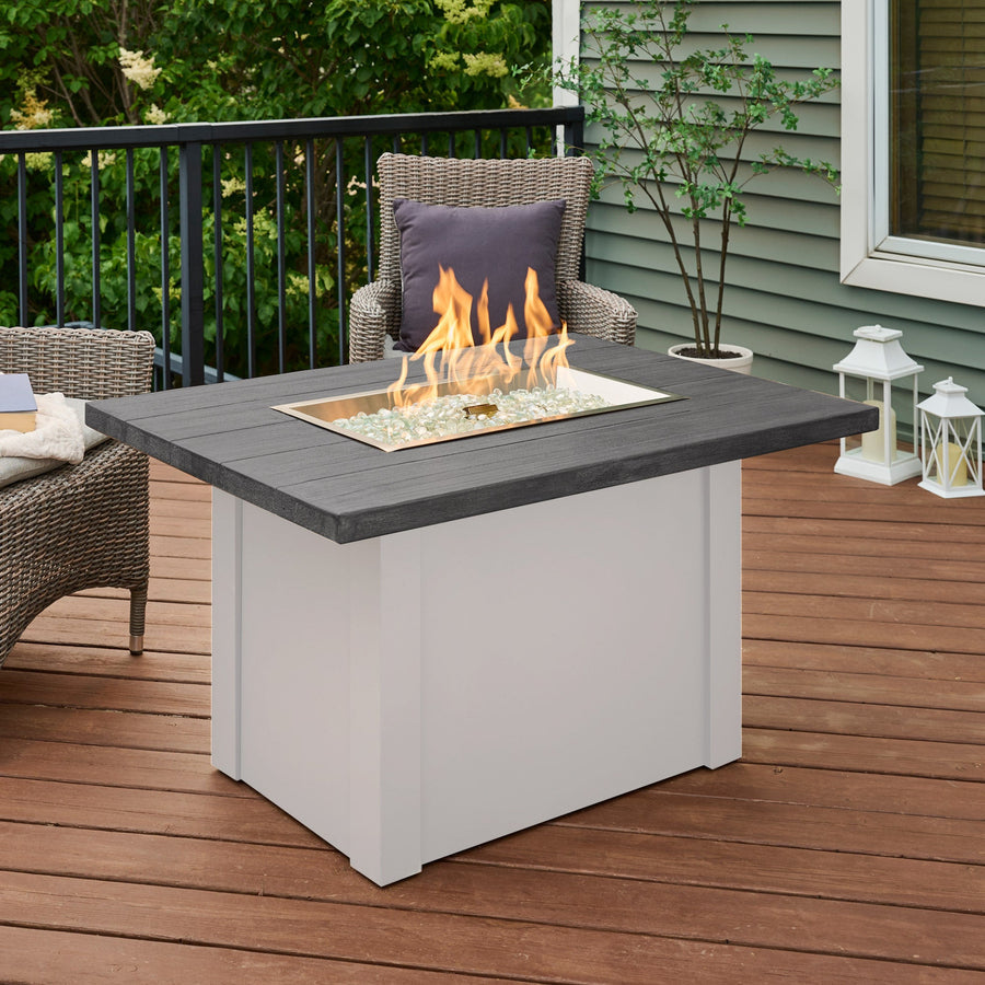 Havenwood Rectangular Gas Fire Pit 44" Table By The Outdoor Great Room