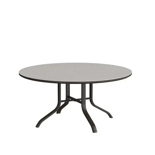 Horizon Solid 60" Round KD Pedestal Dining Umbrella Table by Tropitone