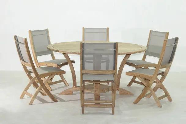 NEWPORT TEAK TABLE SET 7PC