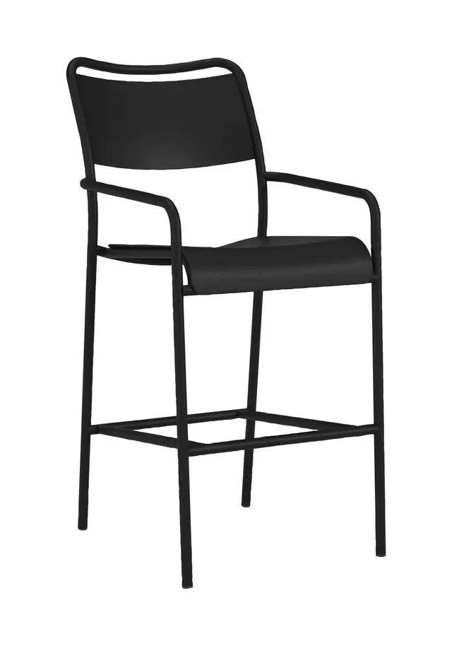 Kahana Solid Back Stationary Bar Stool 30" Seat Height by Tropitone