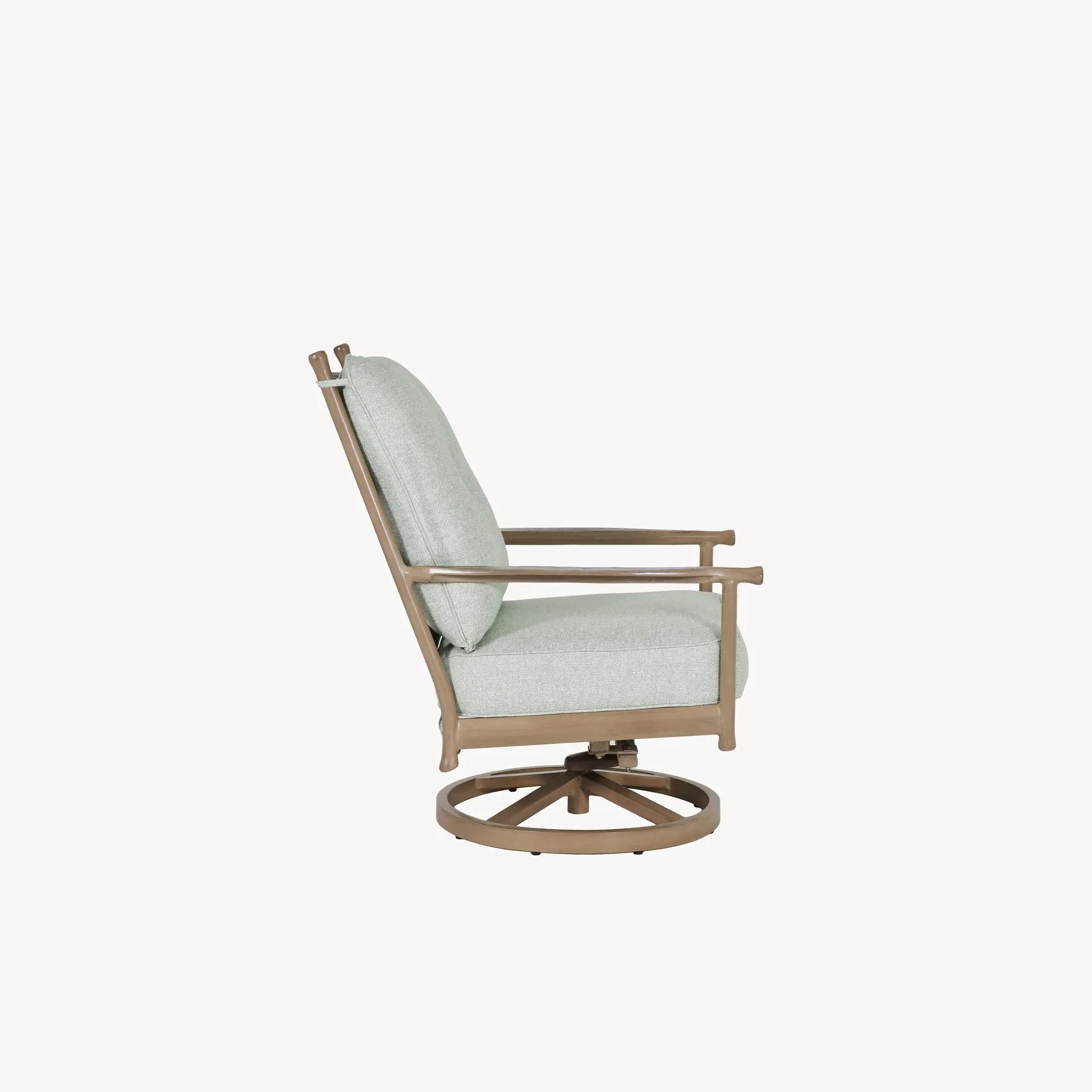 Lodge Cushioned High Back Swivel Rocker By Castelle