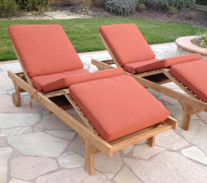 orange chaise lounge cushions