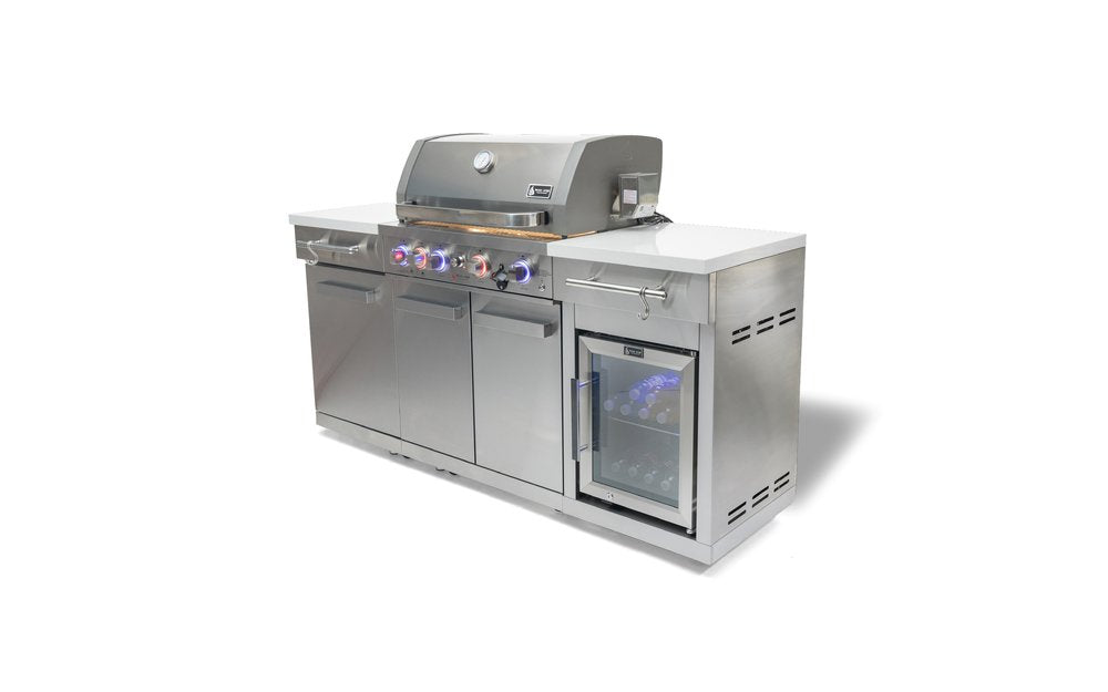 Compact Island Outdoor Kitchen MA-957FCRS with Refrigerator by Mont Alpi