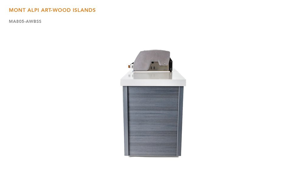 6-Burner Artwood Island in Black Stainless Steel MA805-AWBSS by Mont Alpi