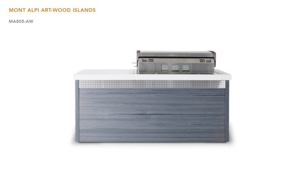 6-Burner Artwood Island in Stainless Steel MA805-AW by Mont Alpi