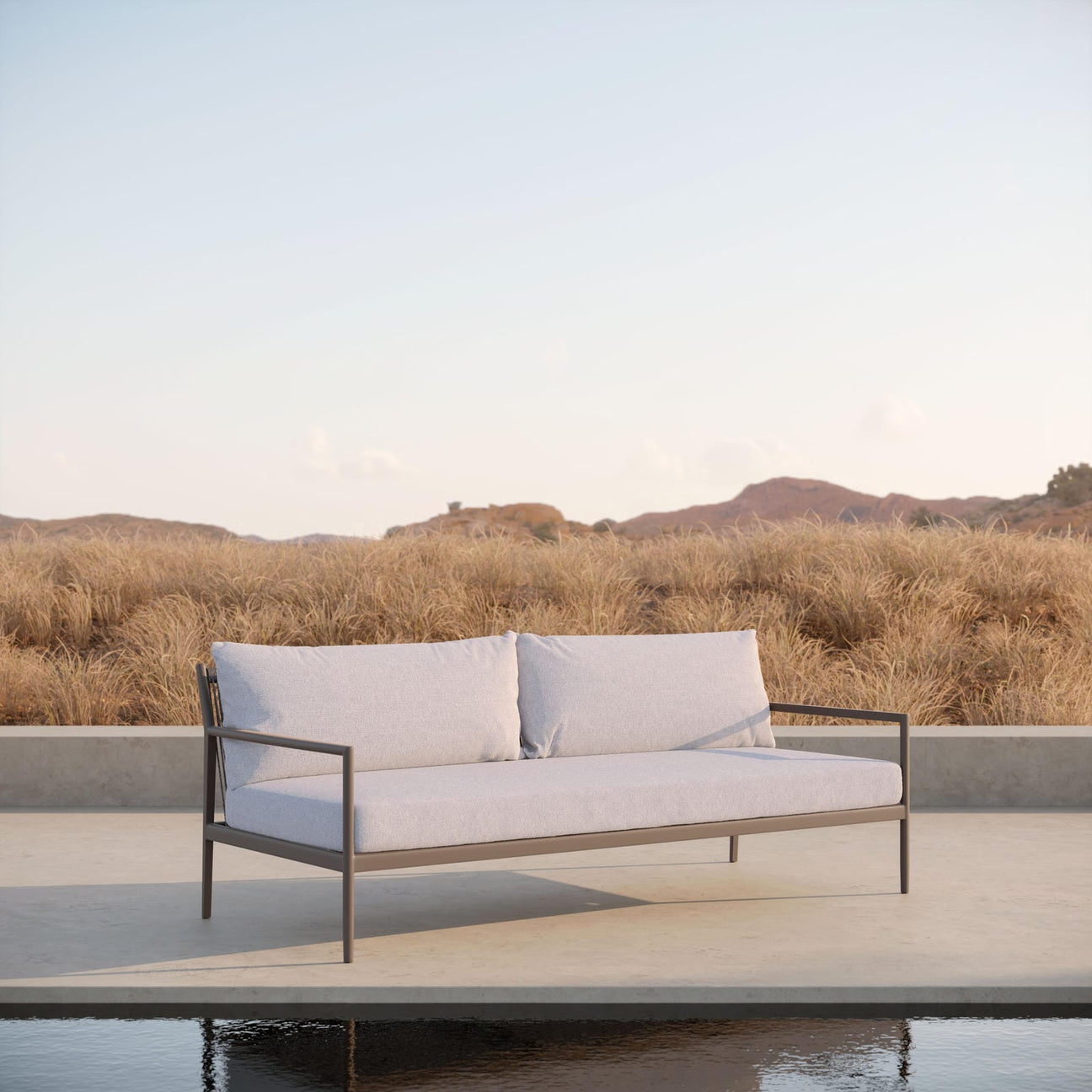 Madeira 3 Seat Sofa - Bronze by Azurro Living