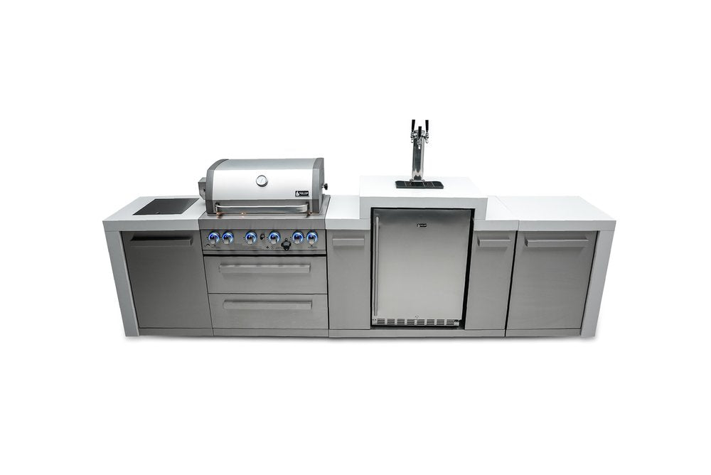 Mont Alpi Deluxe Series 4 Burner Deluxe Island with a Kegerator MAi400-DKEG by Mont Alpi