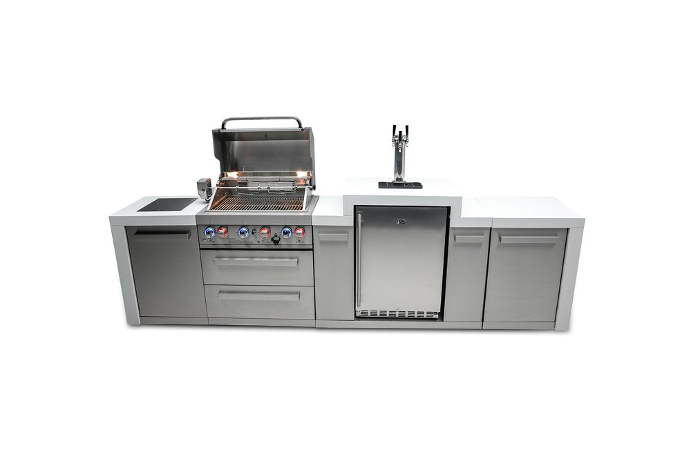 Mont Alpi Deluxe Series 4 Burner Deluxe Island with a Kegerator MAi400-DKEG by Mont Alpi