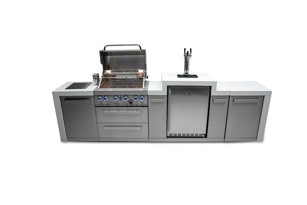 Mont Alpi Deluxe Series 4 Burner Deluxe Island with a Kegerator MAi400-DKEG by Mont Alpi